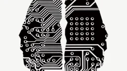 AI brain clipart illustration psd