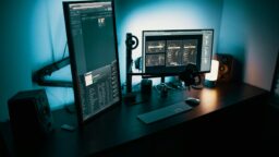 black flat screen computer monitor